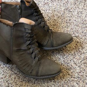 Green booties from Target